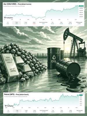 Aurul şi petrolul - pe curs puternic pozitiv, dar din motive diferite